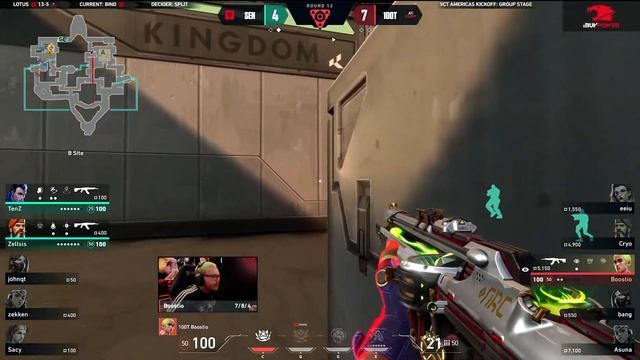 100T Boostio’s 3k clutch against Sentinels | VCT Americas Kickoff 2024 смотреть онлайн
