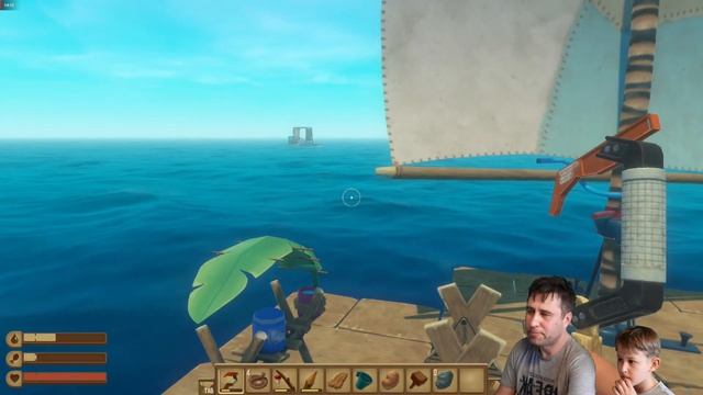 игра рафт/вотрая серия/RAFT. выживание на плоту с командой икс. смотреть онлайн