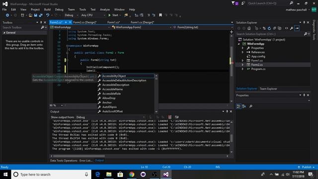 C# Windows Forms Tutorial. Pass information to new forms. смотреть онлайн
