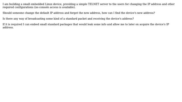 Unix & Linux: How to find the IP of an embedded Linux device? смотреть онлайн