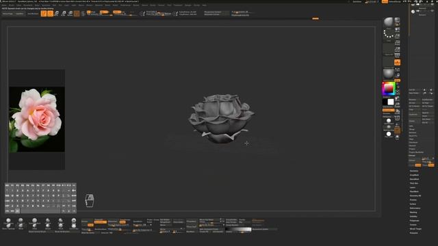 Лепим цветок в ZBRUSH для новичков! || ZBrush Tutorial смотреть онлайн