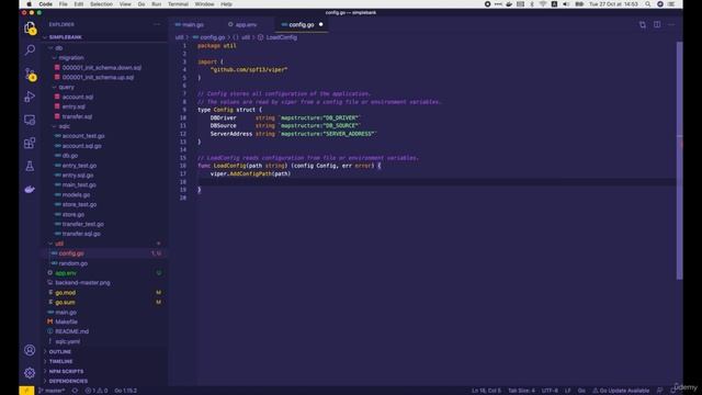 002 Load config from file & environment variables in Go with Viper смотреть онлайн