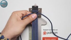 Основа из 6 шнуров для плетения браслета из паракорда на фастексе.