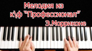 Мелодия из к\ф Профессионал Э Морриконе Урок Для начинающих на Пианино