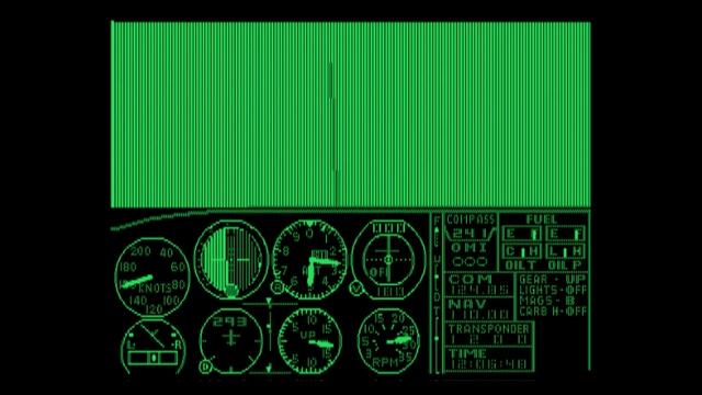 Flight Simulator  - 1982  - IBM PC 128K With Green Screen