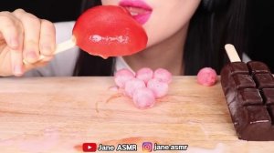 ASMR ICE CREAM SHERBET *WATERMELON ICE CREAM, STRAWBERRY YOGURT ICE CREAM 아이스크림 먹방 JANE ASMR 제인