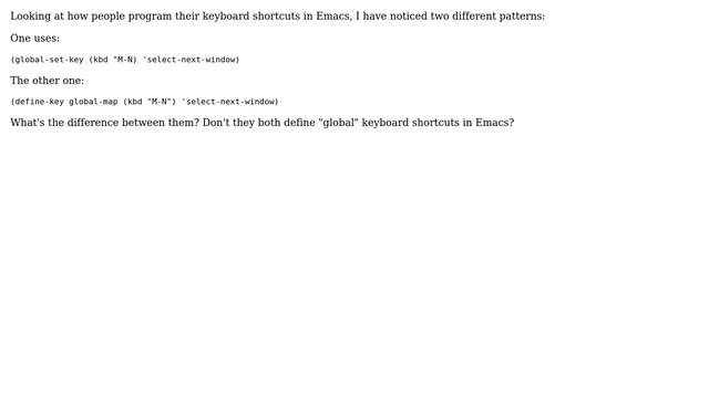 Unix & Linux: Difference between "define-key global-map" and "global-set-key" in Emacs смотреть онлайн