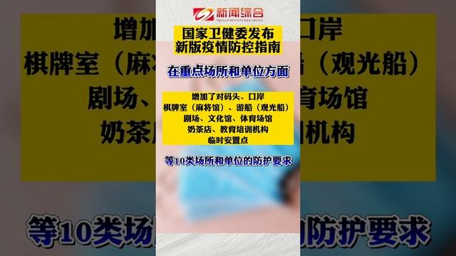 #国家卫健委发布新版防控指南 ！增加对棋牌室、奶茶店等场所防护要求 смотреть онлайн