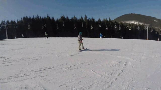 Bukovel ski resort /GoPro/ Буковель горнолыжный курорт 17А трасса смотреть онлайн