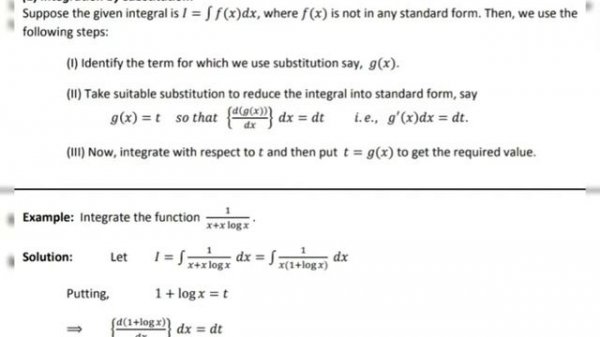 Integration by substitution