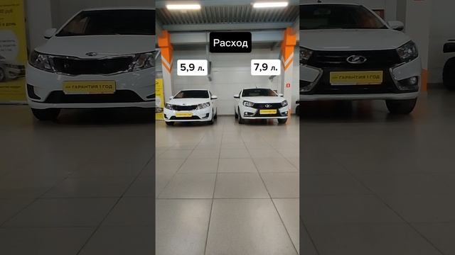 Два авто в одну цену Kia Rio vs Lada Vesta смотреть онлайн