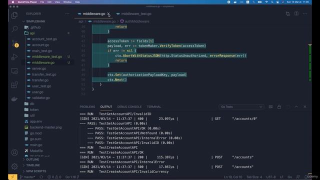 012 Implement authentication middleware and authorization rules in Golang using Gin смотреть онлайн