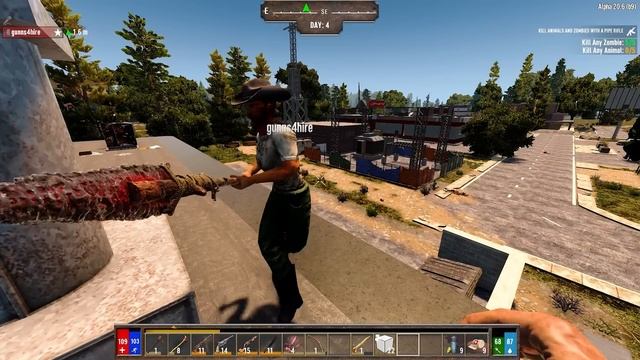 Day 4: Building a Temp Base!... 7 Days to Die: Darkness Falls Mod смотреть онлайн