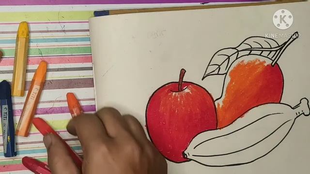 HOW TO COLOR FRUITS WITH PASTEL COLOR | EASY TO COLOR APPLE MANGO & BANANA | | MD. ALAMGIR HOSSAI смотреть онлайн