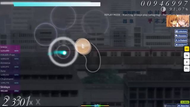 osu! yanaginagi - Megumi no Ame (TV Size) [Doormat's Insane]+HDDT #48 смотреть онлайн