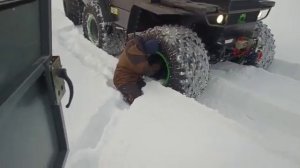 снегоболотоход Тайпан, по глубокому снегу с прицепом, на шинах авторос.