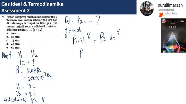 GAS IDEAL & TERMODINAMIKA assement harian no 7 смотреть онлайн