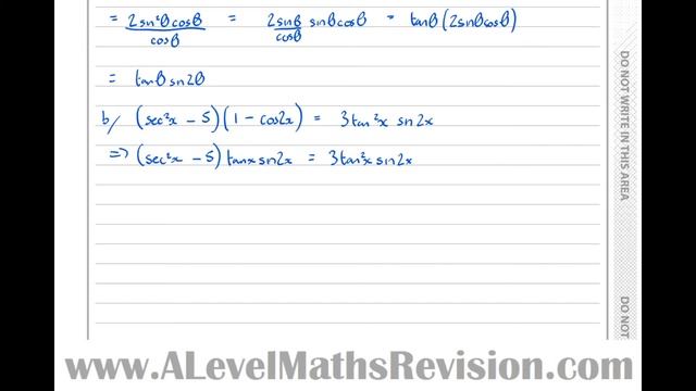 Edexcel A Level Maths, June 2018, Paper 2, Q12 (Trig Identities and Double Angle Formulae) смотреть онлайн