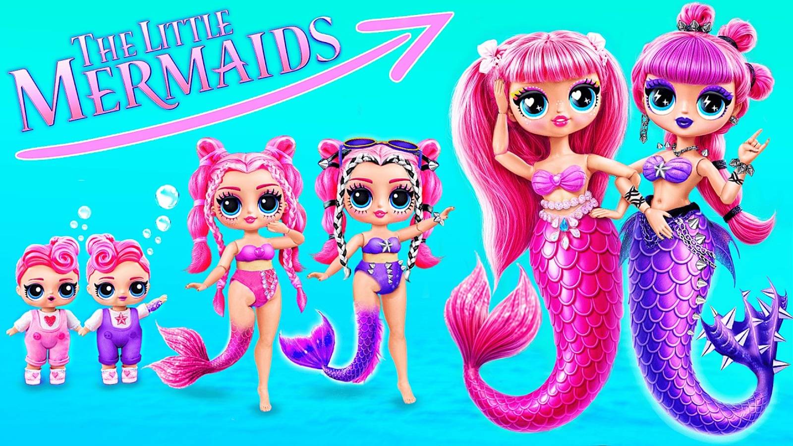 Русалки близняшки растут! 32 поделки для ЛОЛ смотреть онлайн