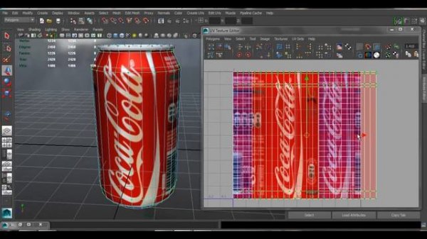 Autodesk Maya 2014 - Complete Soda Can Modeling - Texture, Rendering