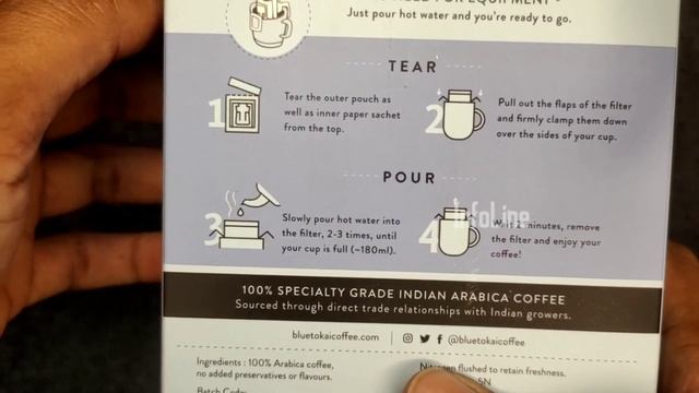 Easy Pour from Blue Tokai |100% Arabica Specialty Coffee | Just add hot water Coffee process Hindi смотреть онлайн