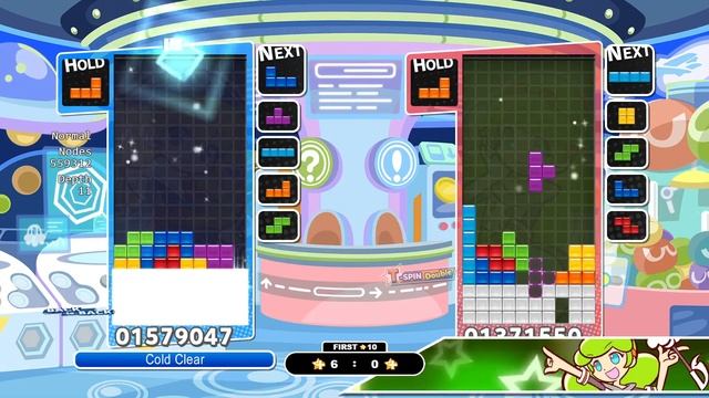 Cold Clear vs Lemon Tea #1 - Puyo Puyo Tetris AI vs AI смотреть онлайн