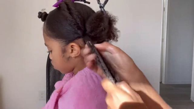 Easy little girl Hairstyle | Heart Part + pigtails смотреть онлайн