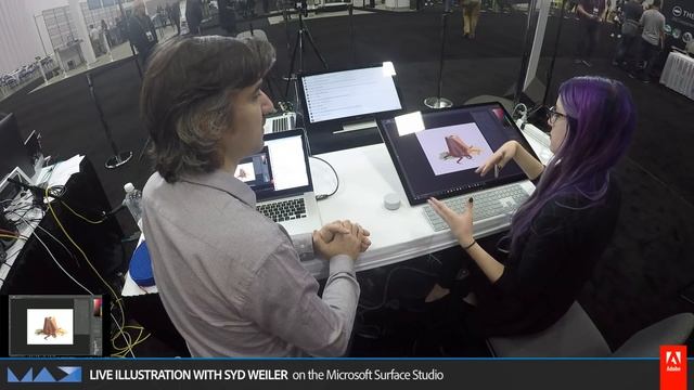 Exclusive live demo of the Microsoft Surface Studio with Syd Weiler | Adobe Creative Cloud смотреть онлайн