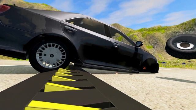 Toyota Camry vs Spikes – BeamNG.Drive смотреть онлайн