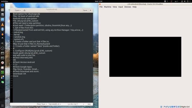 Install Dualboot: Android and Ubuntu | Config GRUB with 40_custom смотреть онлайн