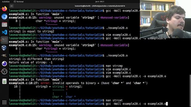 C programming tutorial - Part 14: string manipulation (part 1) смотреть онлайн