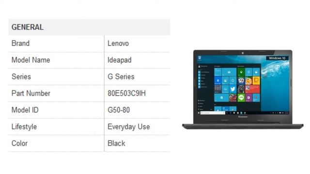 Lenovo Ideapad G Series G50-80 80E503C9IH Laptop смотреть онлайн