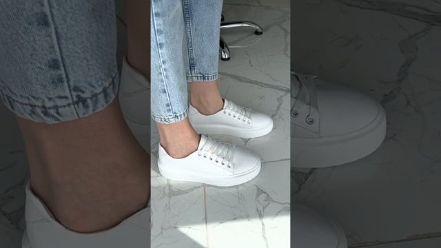 Кеды кожаные белые (8931). Цена: 70 $. смотреть онлайн