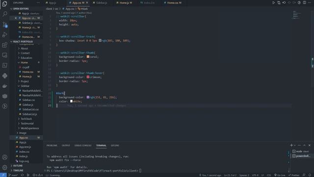 React webportfolio Смена темы с анимацией #24 смотреть онлайн