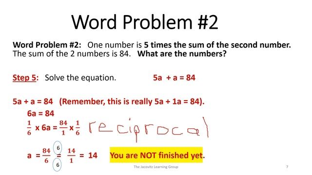 Jacovitz Mathematics Word Problems Mixed solutions and Sum of 2 Numbers and Product смотреть онлайн