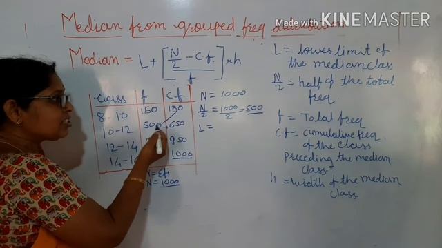 Median from grouped frequency distribution смотреть онлайн