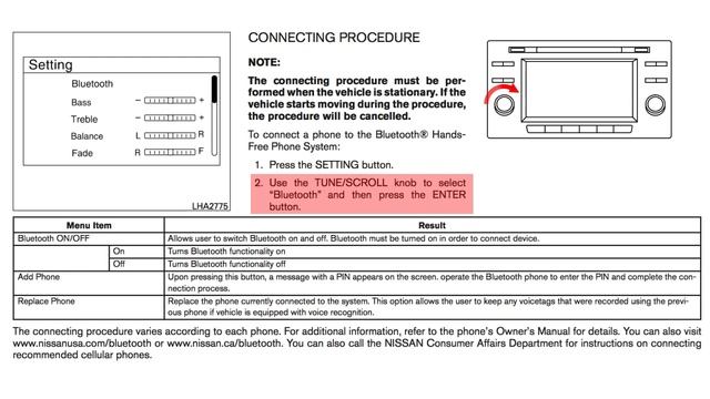 2016 NISSAN Murano HEV - Connecting Procedure - Without Navigation (if So Equipped)