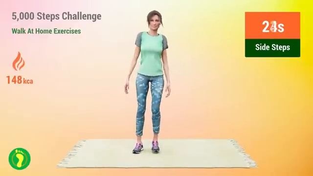 5 тысяч шагов дома для бодрости духа и легкости тела)) Тренируйся-это легко!)