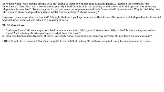 Unix & Linux: Dependency tracking and unresolved dependencies смотреть онлайн