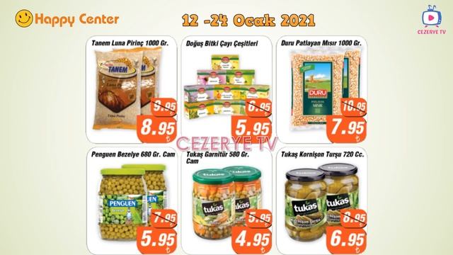 HAPPY CENTER 12-24 Ocak 2021 Market İndirim Kataloğu | Ayçiçek Zeytinyağı İndirimleri|#happycente смотреть онлайн