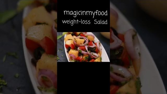 Cantaloupe Mediterranean Salad in 5 mins | Weight loss Muskmelon Salad #shorts смотреть онлайн