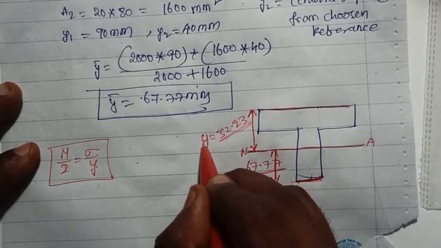 Determine maximum Bending tensile and maximum Bending compressive stress in T beam. смотреть онлайн