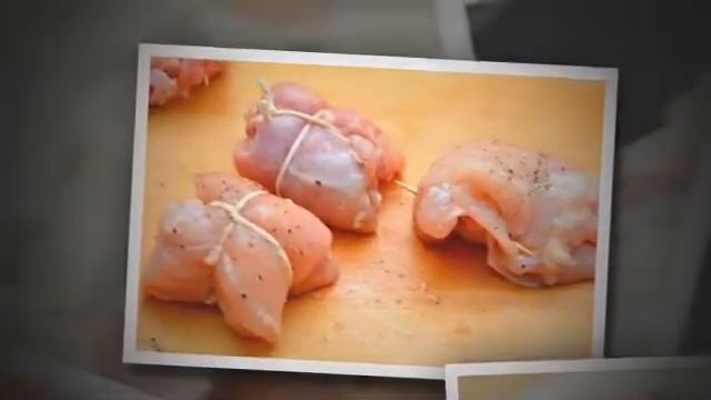 Голень цыплят с сыром и ананасом в ананасовом соусе