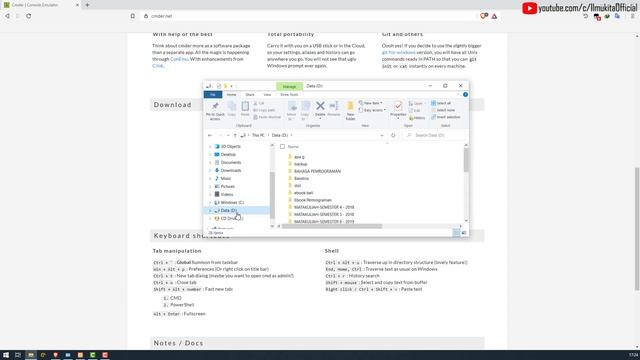 Tutorial Install dan Config Console Emulator Cmder di Windows 10 смотреть онлайн