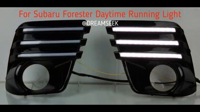 Dreamseek LED DRL For Subaru Forester 2022-2024 Daytime Running Light Fog Lamp With Turn Signal Lam