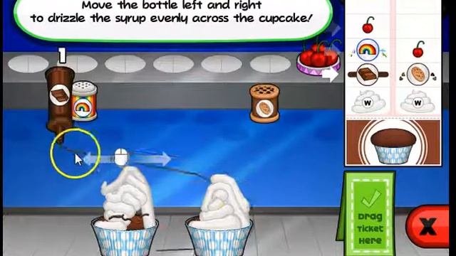 My First Game On Youtube.Playing Papa's Cupcakeria....... смотреть онлайн