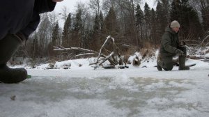 Хариус со льда.Открытие сезона продолжается.