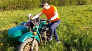 Мотоцикл Урал с китайским двигателем 7 сил. #ЧАСТЬ2 катаем на УРАЛЕ.
