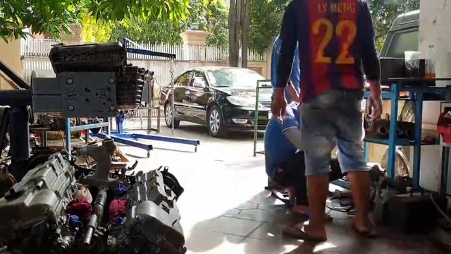 របៀបដោះរើបំបែកម៉ាស៊ីនវគ្គ ១ | Rebuild Engine Nissan Frontier | Part 1