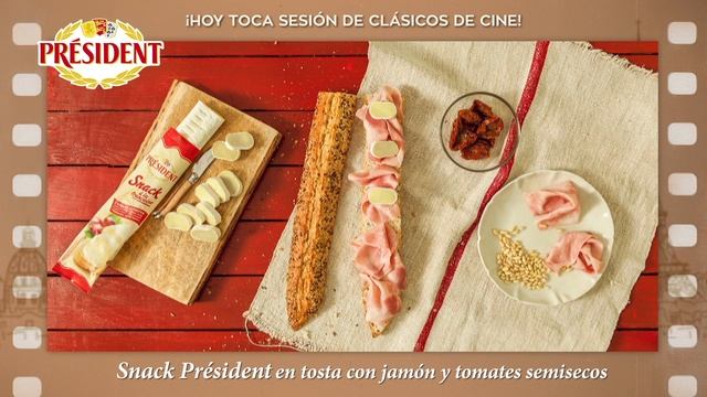 Tosta con Snack, jamón y tomates semisecos | Président смотреть онлайн